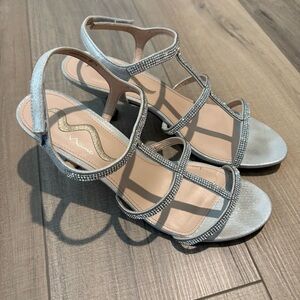 Nina‎ Niema-fy rhinestone heels silver size 10